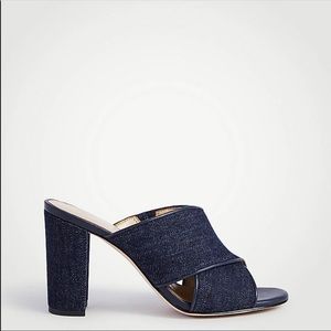 Ann Taylor Jeanette Denim Mules